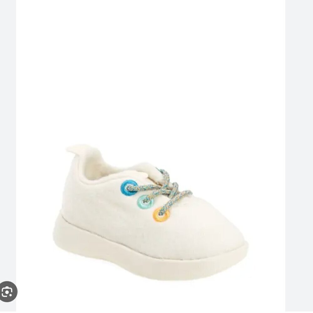 All Birds Kids Small Birds Wool Runner Sneaker Shoe Off-White Size 1